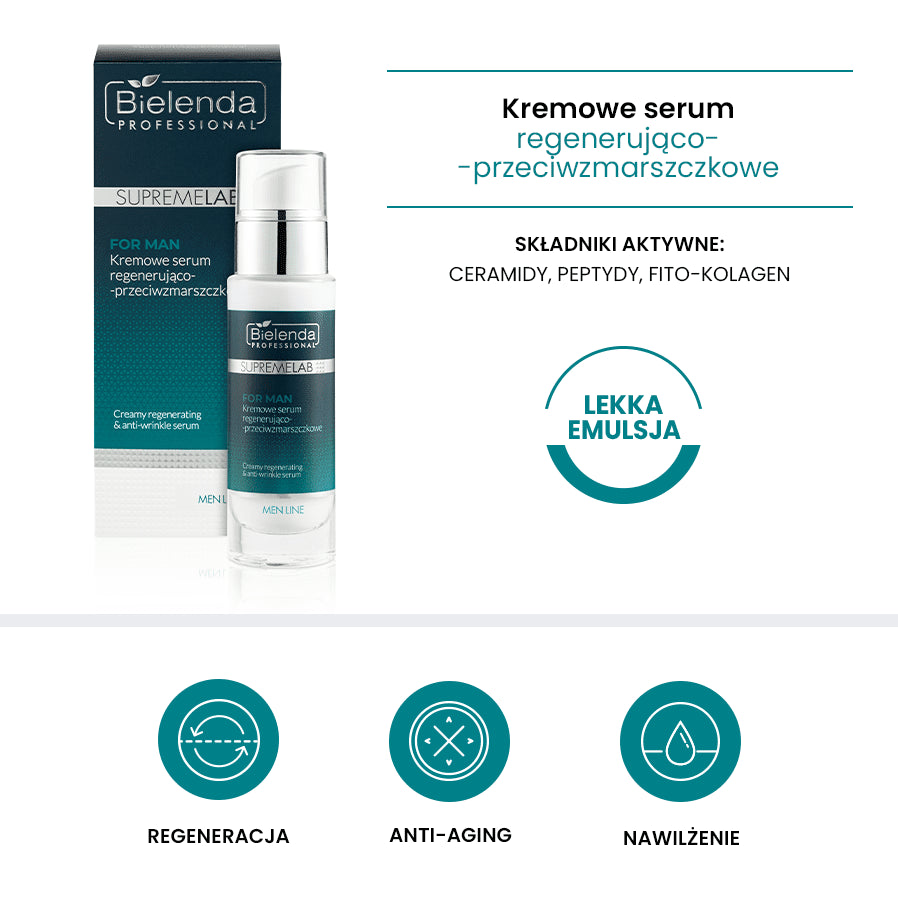 Bielenda men line kremowe serum regen - p/zmars.30ml - dermes store