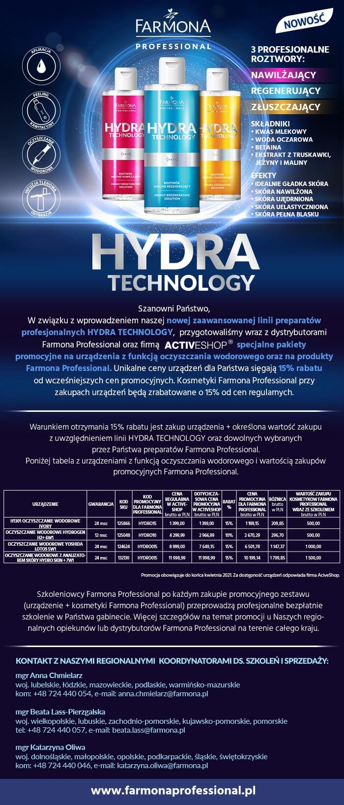 FARMONA HYDRA TECHNOLOGY ROZT.MOCNO NAWILŻ 500ML - dermes store