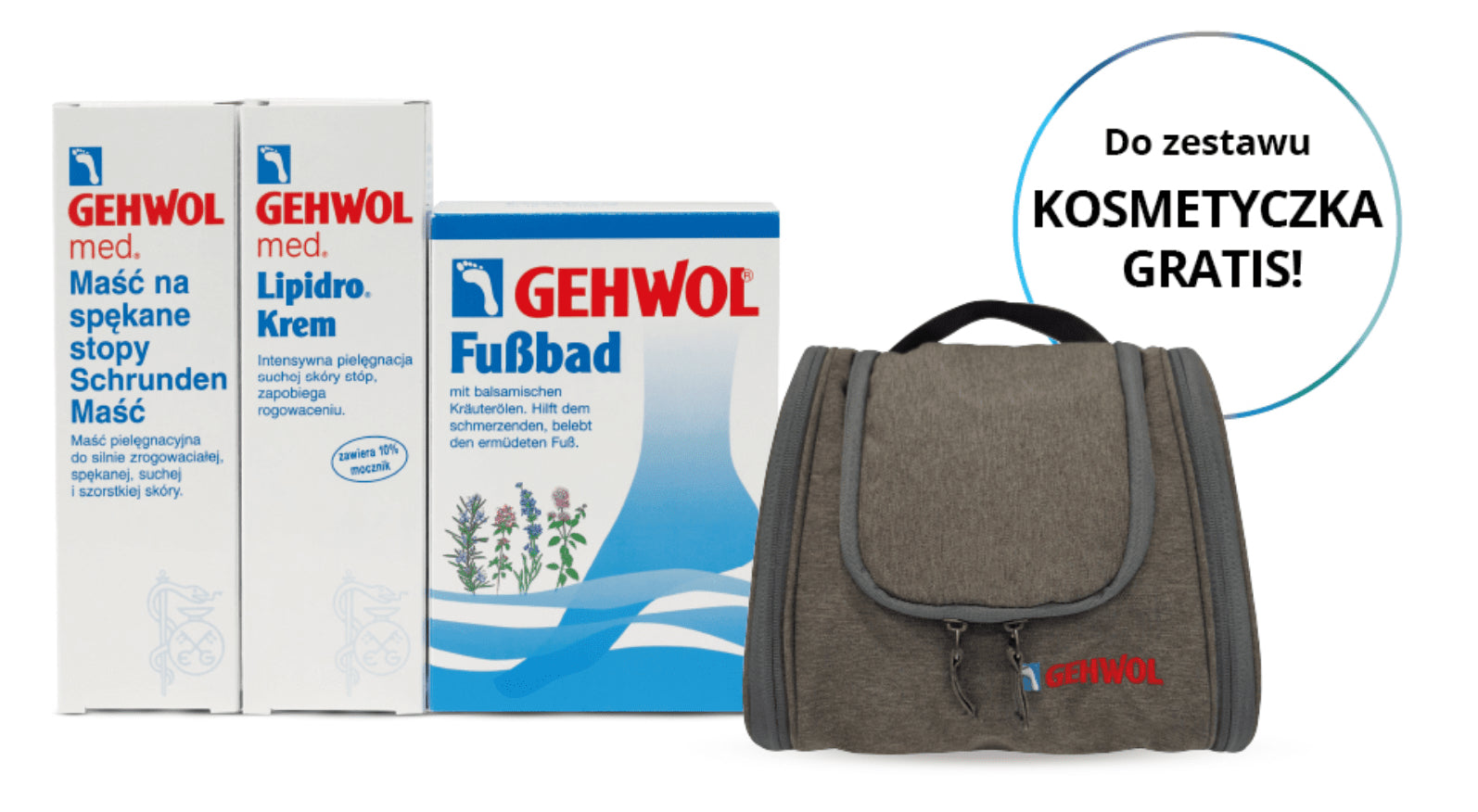 Gehwol Zestaw Do Pielęgnacji Stóp + Kosmetyczka - dermes store