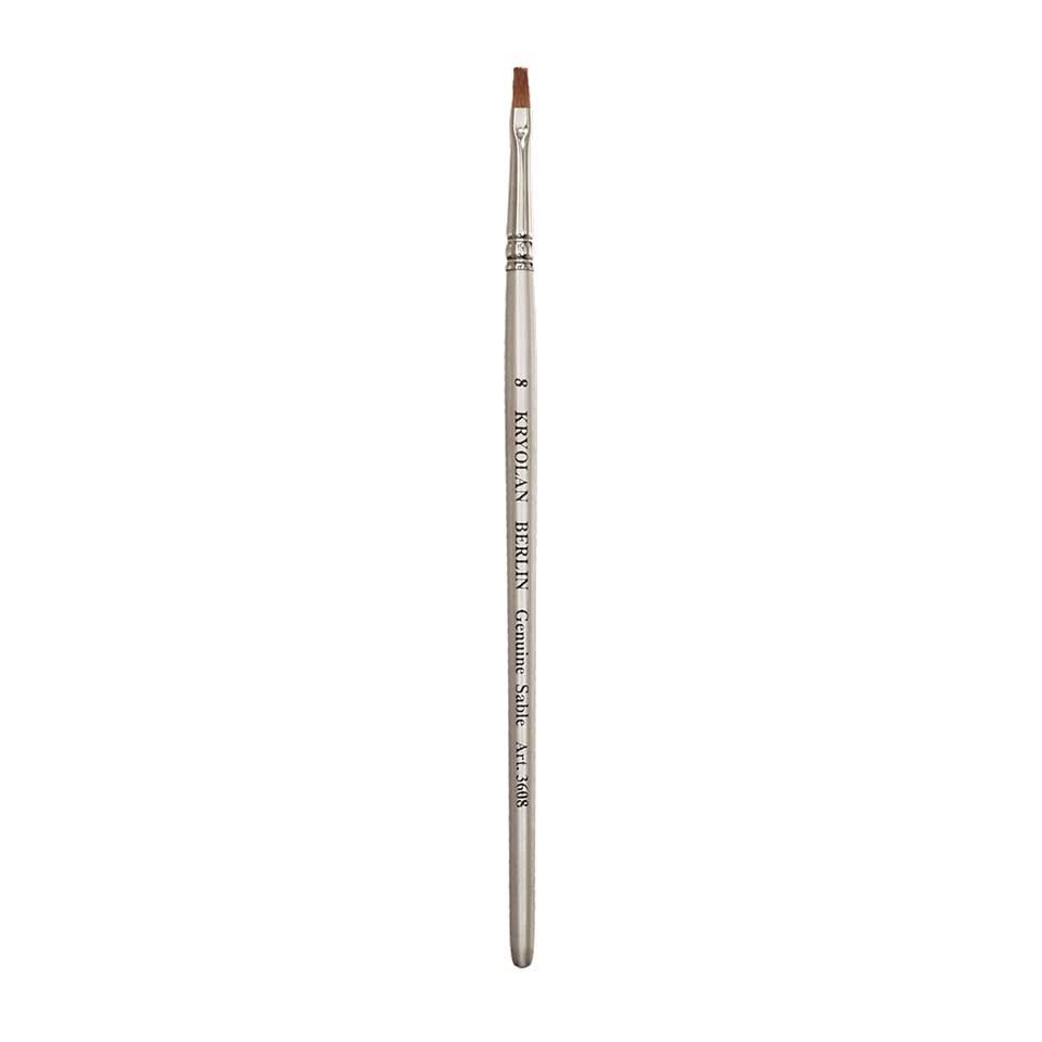 KRYOLAN PĘDZELEK PŁASKI 8 3608 - dermes store