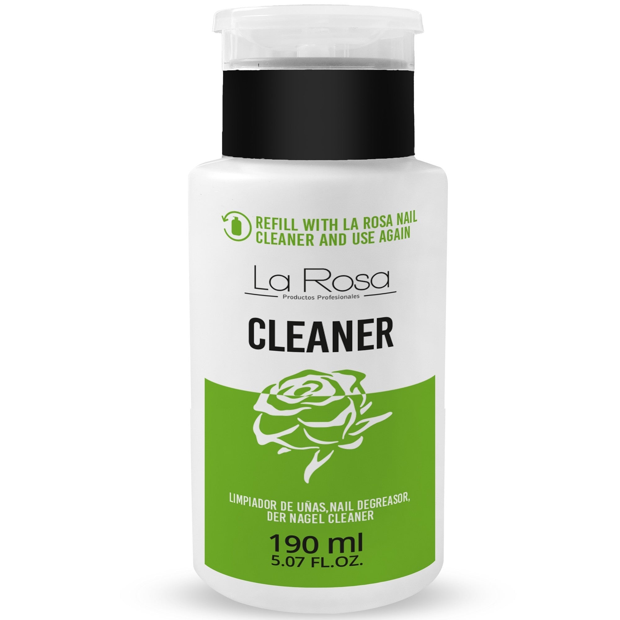 La Rosa Cleaner Nail Cleanser Whit Pump 190 ml. - dermes store