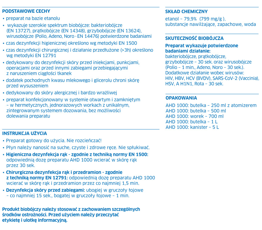 MEDILAB AHD 1000 250ML. SPRAY DO RĄK - dermes store