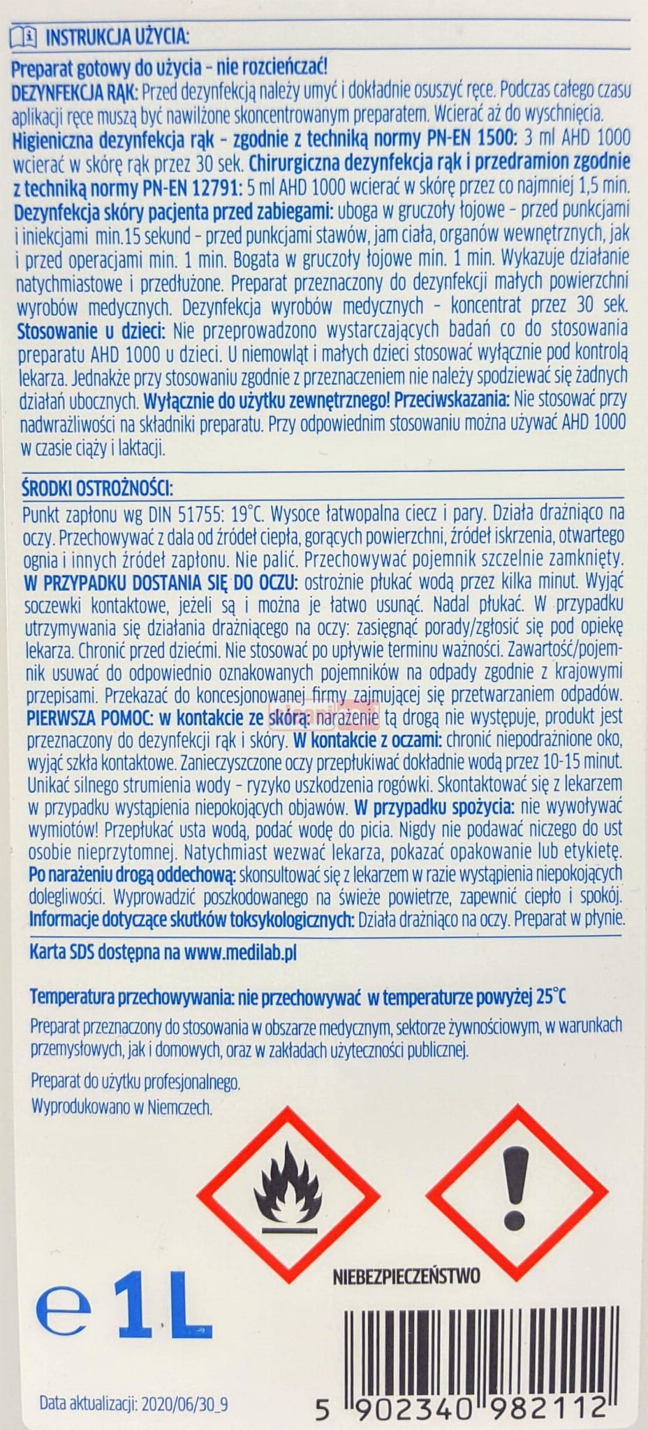MEDILAB AHD1000 1L. - dermes store