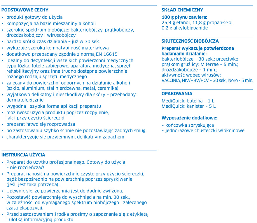 MEDILAB MEDIQUICK 1 LITR ZE SPRYSKIWACZEM - dermes store