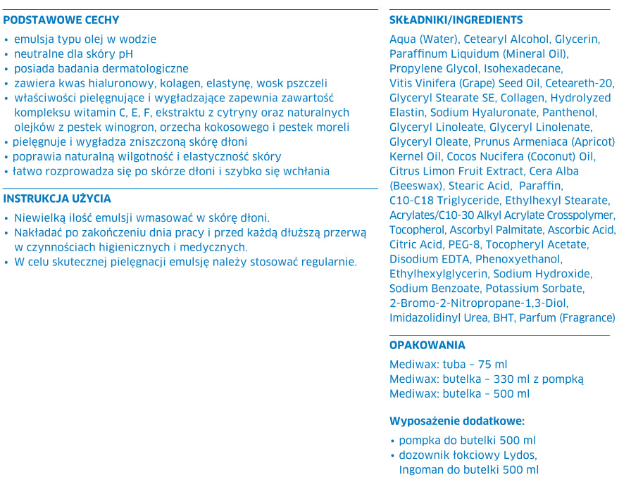 MEDILAB MEDIWAX KREM 500 ML Z POMP - dermes store