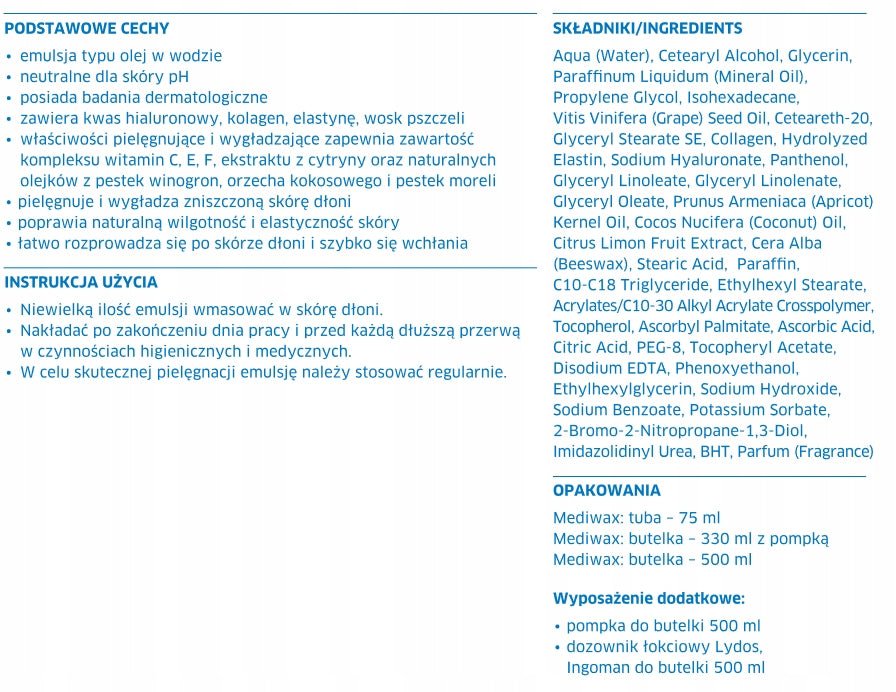 MEDILAB MEDIWAX KREM 500 ML Z POMP - dermes store