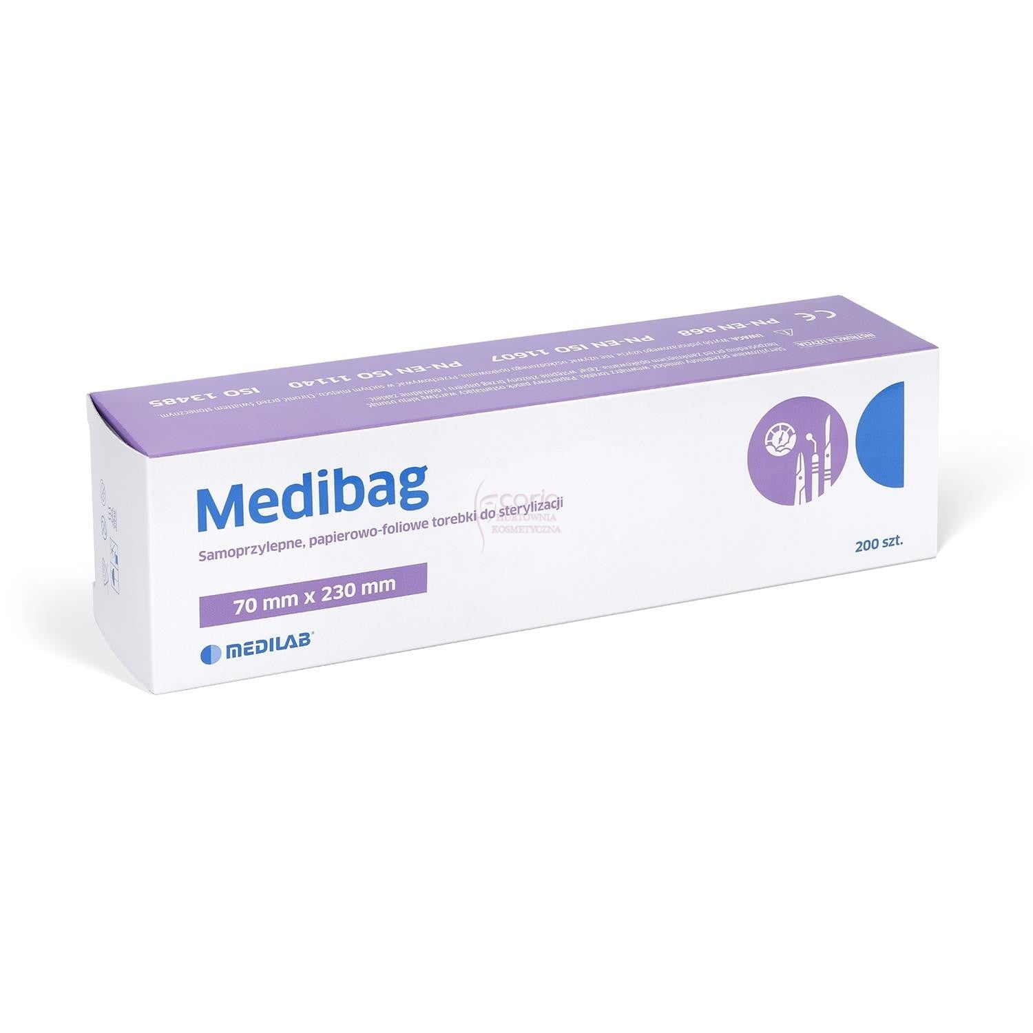 MEDILAB TOREBKI FOL - PAP 70X230 200SZT. MEDIBAG PR - dermes store