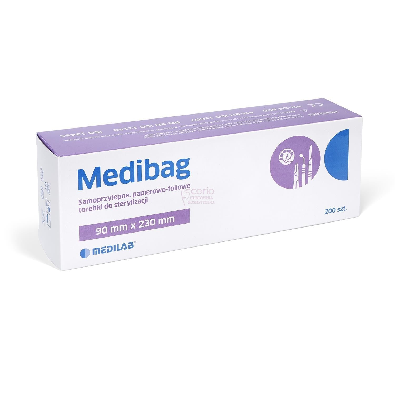 MEDILAB TOREBKI FOL - PAP 90X230 200SZT. MEDIBAG PR - dermes store