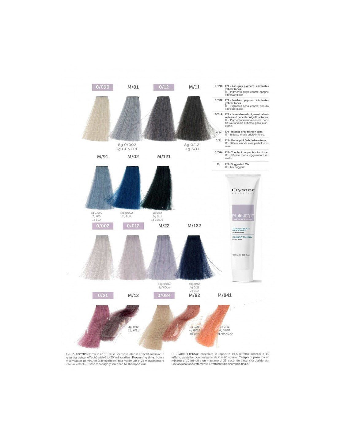OYSTER BLONDYE TONER DO WŁOSÓW BLOND 0/012 100ML. - dermes store