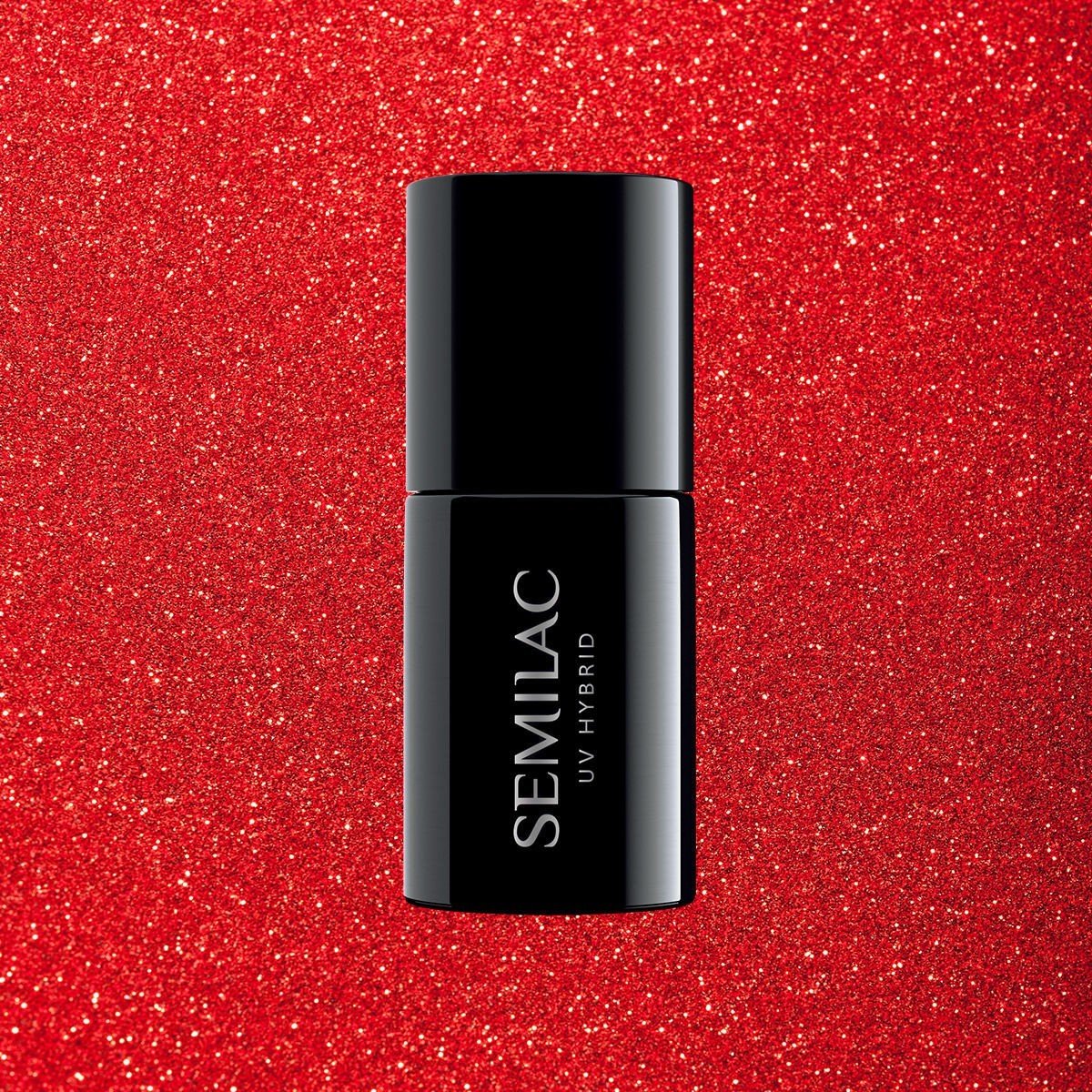 SEMILAC 346 CHIC RED GLITER 7ML - dermes store