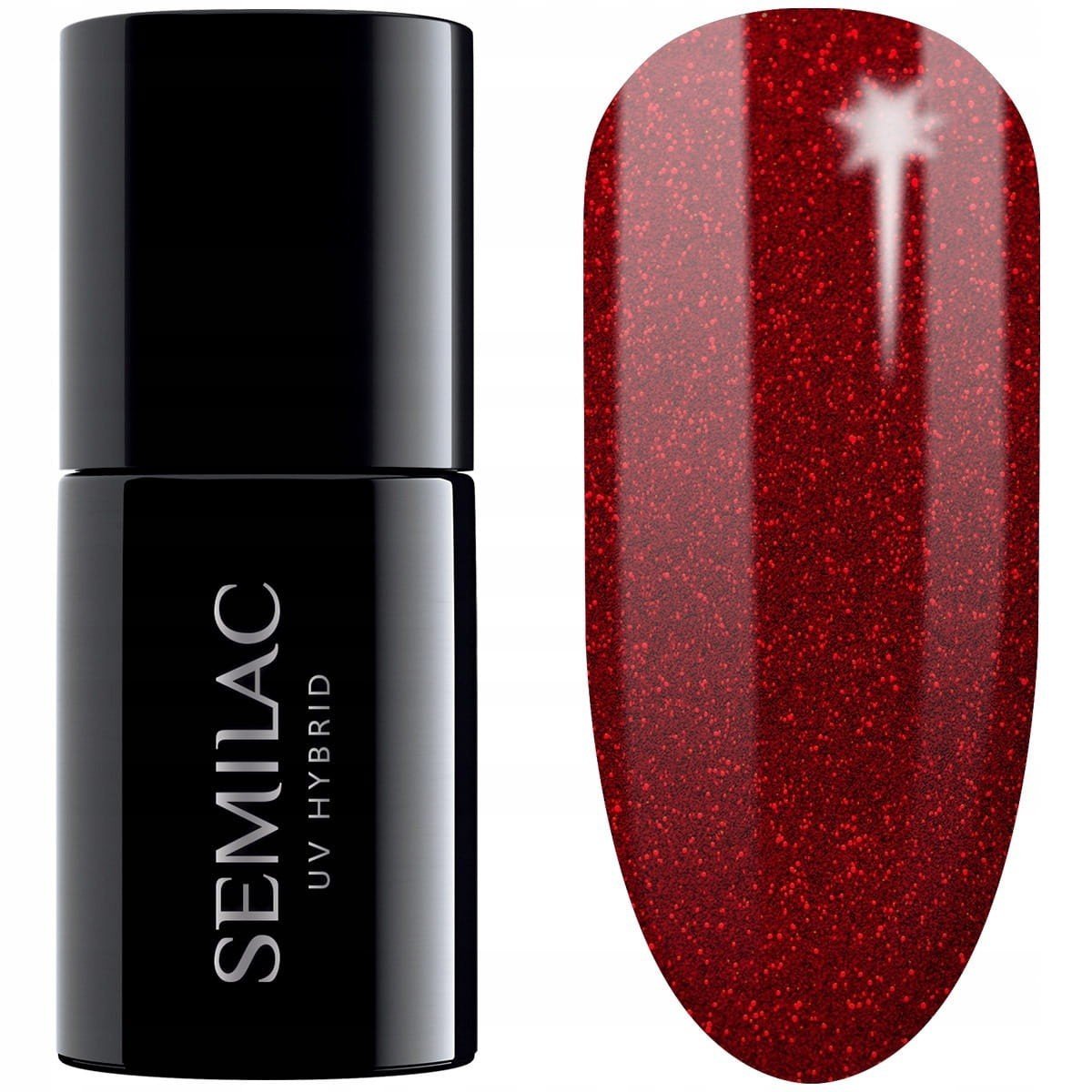 SEMILAC 347 PRETTY RED GLITER 7ML - dermes store