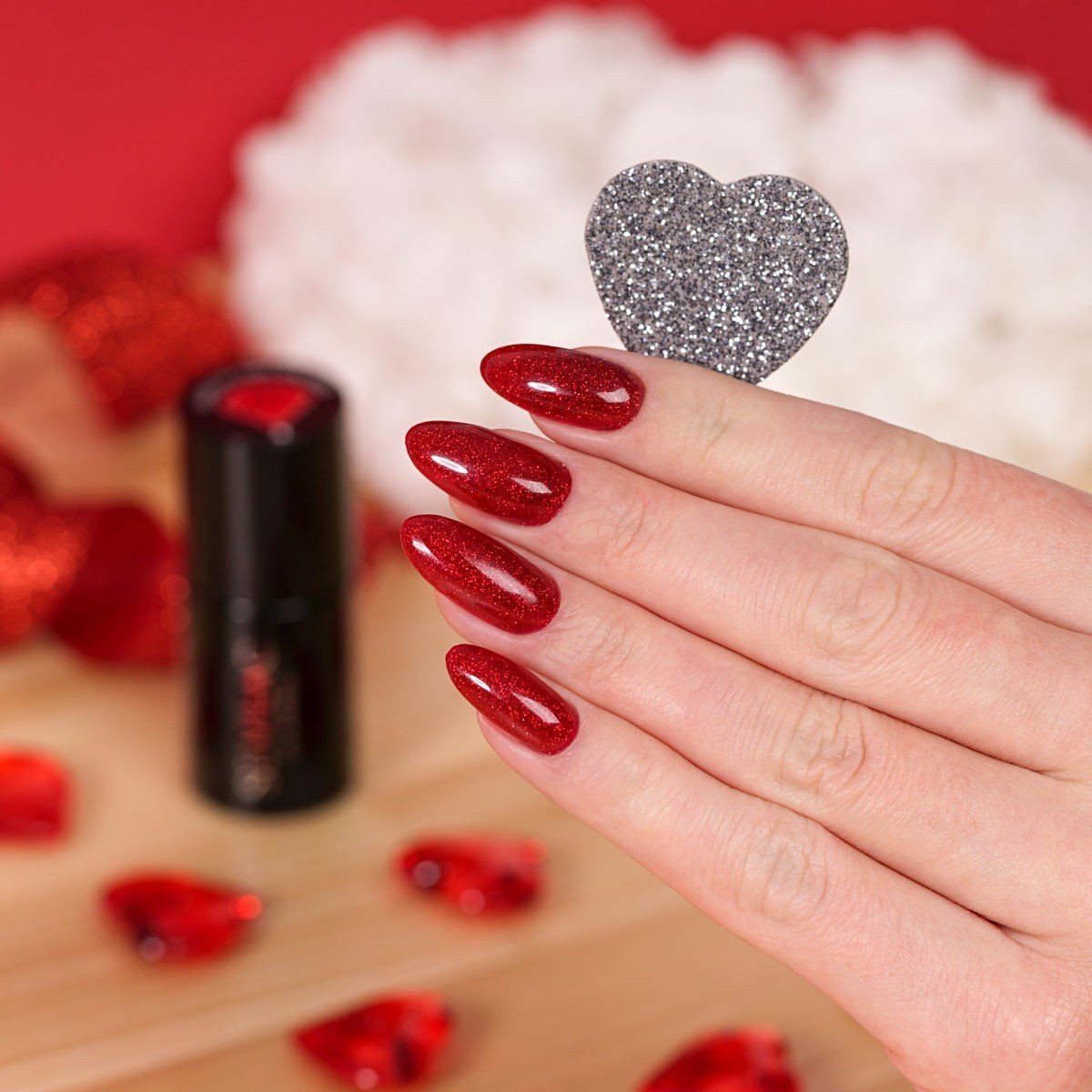 SEMILAC 347 PRETTY RED GLITER 7ML - dermes store