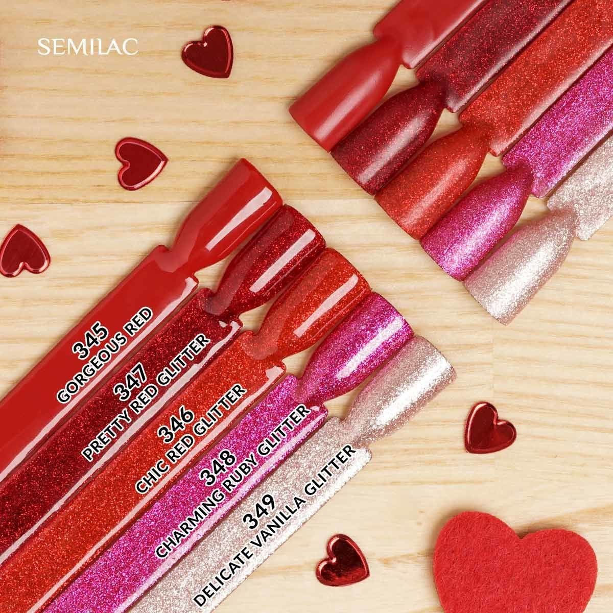SEMILAC 349 DELICATE VANILLA GLITER 7ML - dermes store
