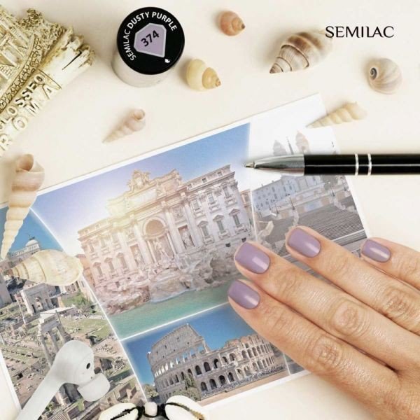 SEMILAC 374 DUSTY PURPLE 7 ML - dermes store