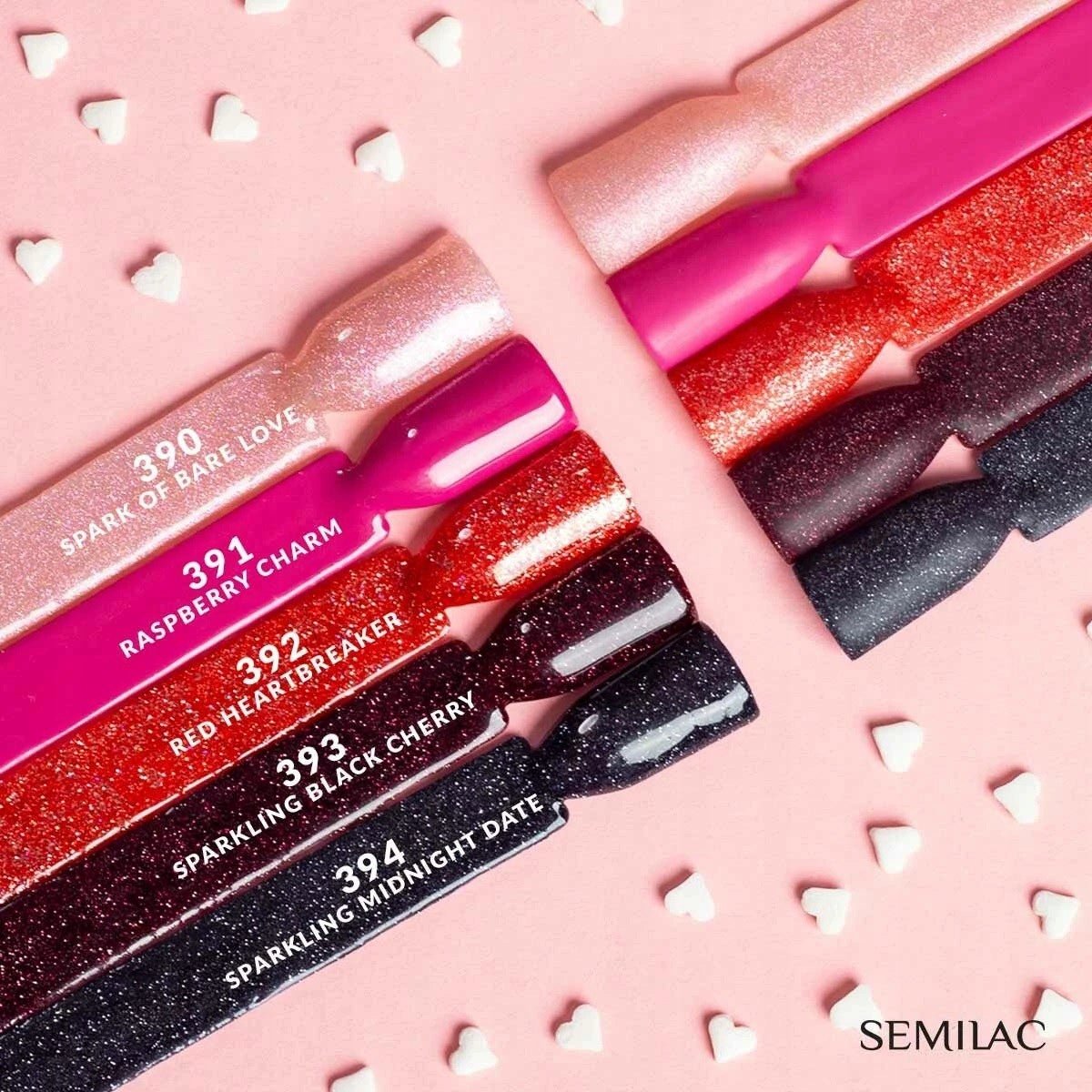 SEMILAC 390 LAKIER HYBRYDOWY SPARK OF LOVE 7 ML - dermes store