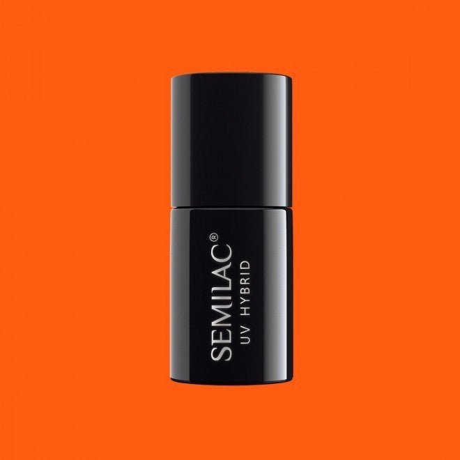 SEMILAC 566 LAKIER HYBRYDOWY NEON ORANGE 7 ML - dermes store