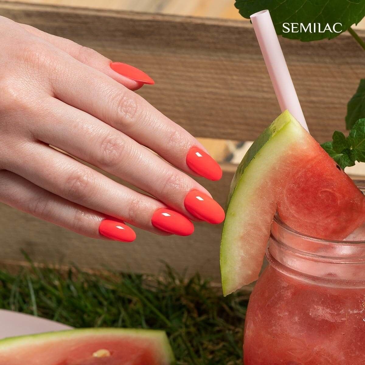 SEMILAC 570 LAKIER HYBRYDOWY NEON WATERMELON 7 ML - dermes store