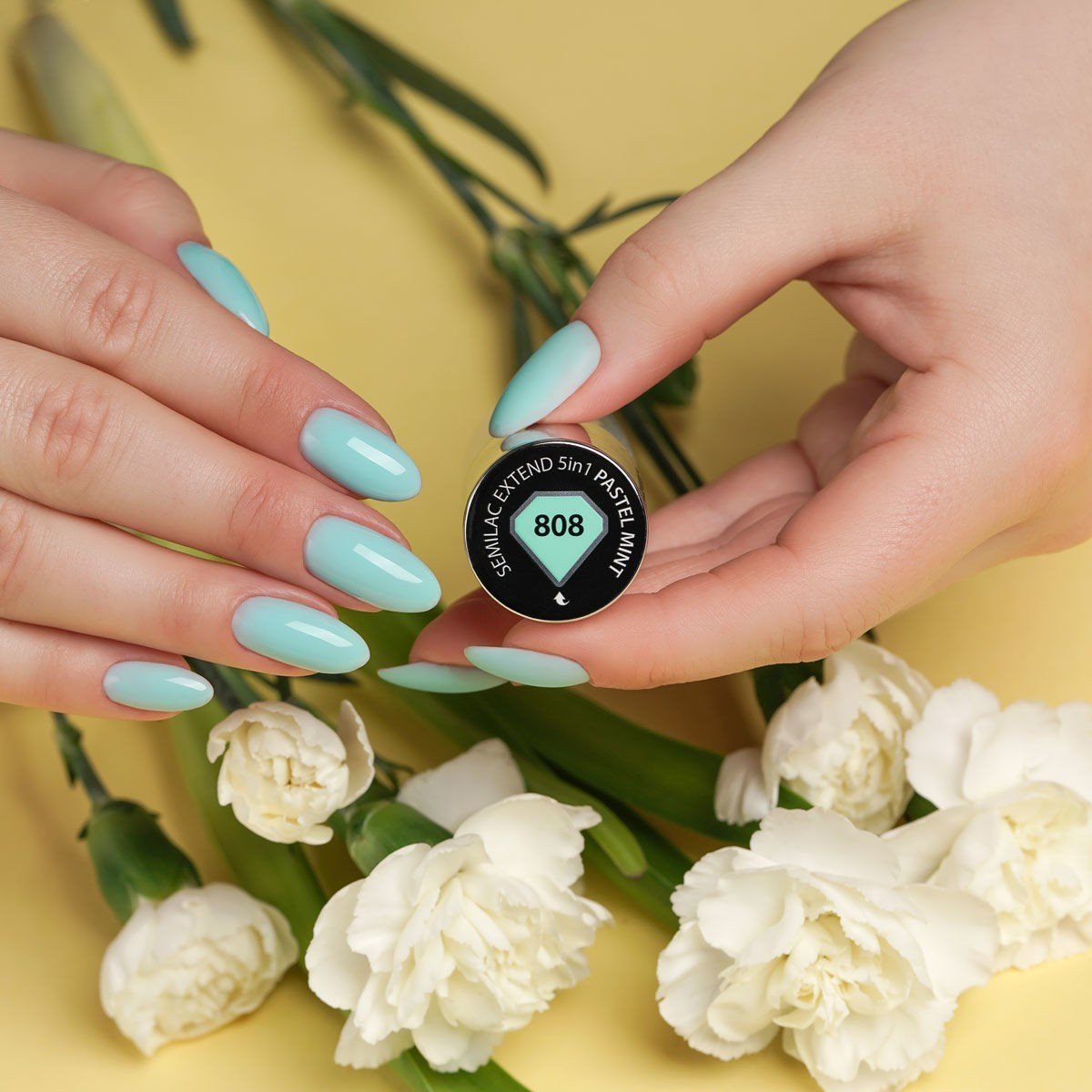 SEMILAC 808 EXTEND 5in1 PASTEL MINT 7 ML - dermes store