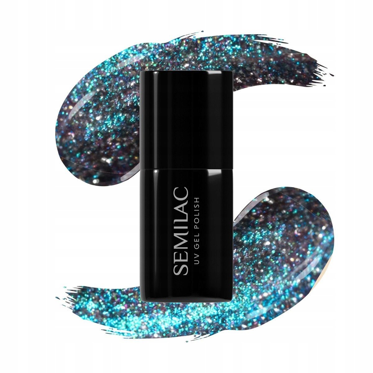 SEMILAC 828 GEL POLISH GREY HOLO - dermes store