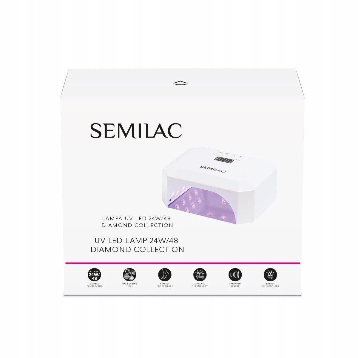 SEMILAC LAMPA UV LED 24W/48 DIAMOND COLLECTION - dermes store