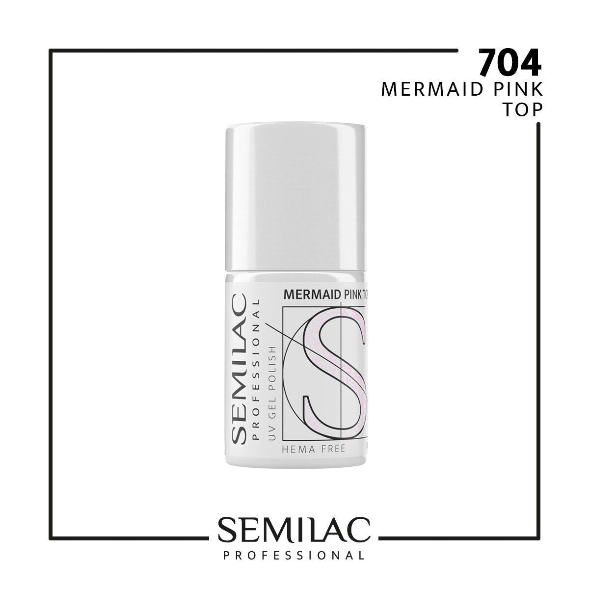 SEMILAC PROFESSIONAL 704 TOP MERMAID PINK 11ML - dermes store