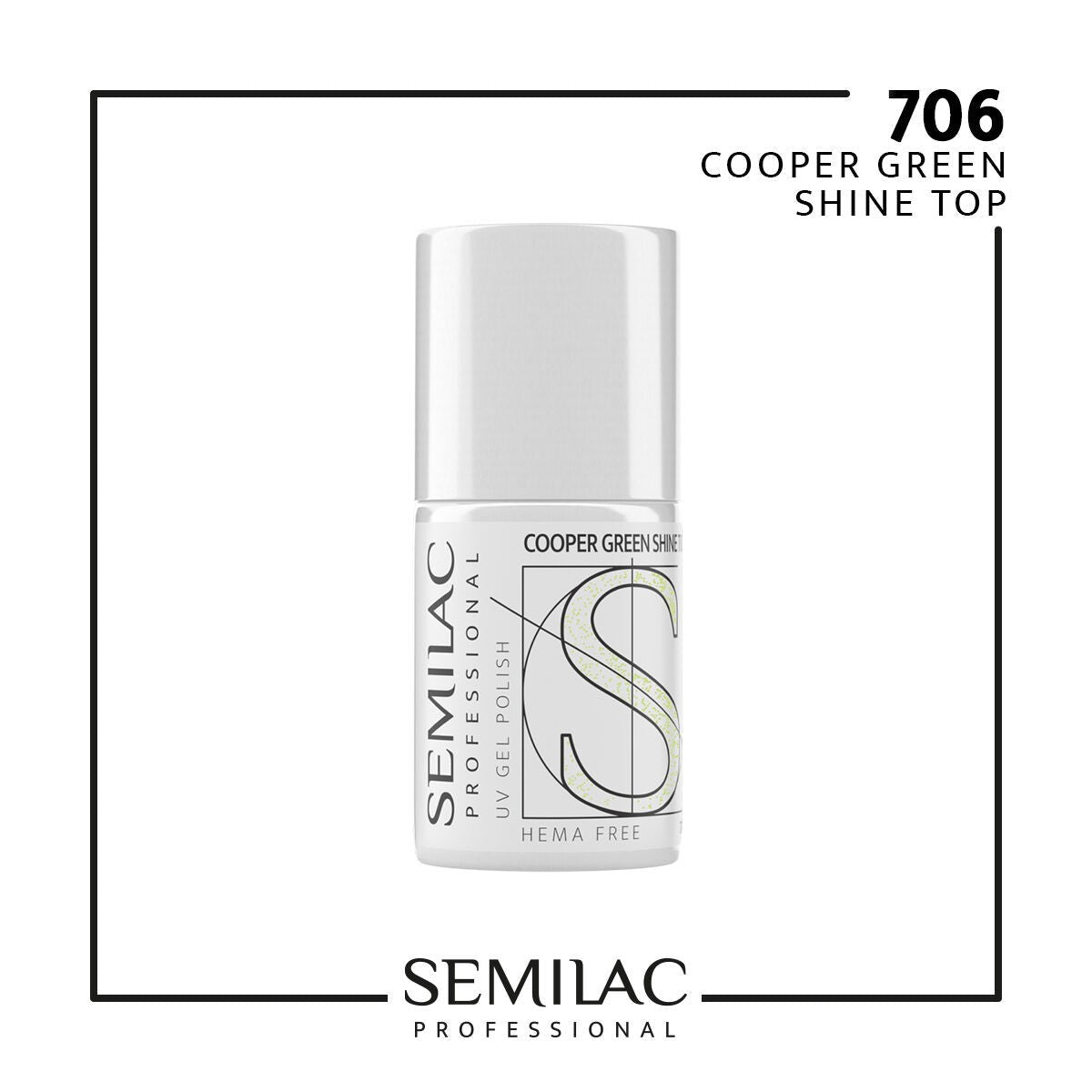 SEMILAC PROFESSIONAL 706 COOPER GREEN SHINE 11ML - dermes store