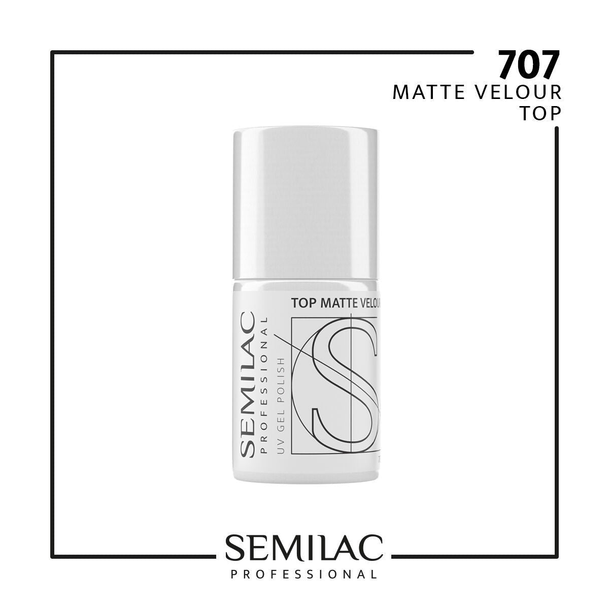 SEMILAC PROFESSIONAL 707 TOP MATTE VELOUR 7ML - dermes store