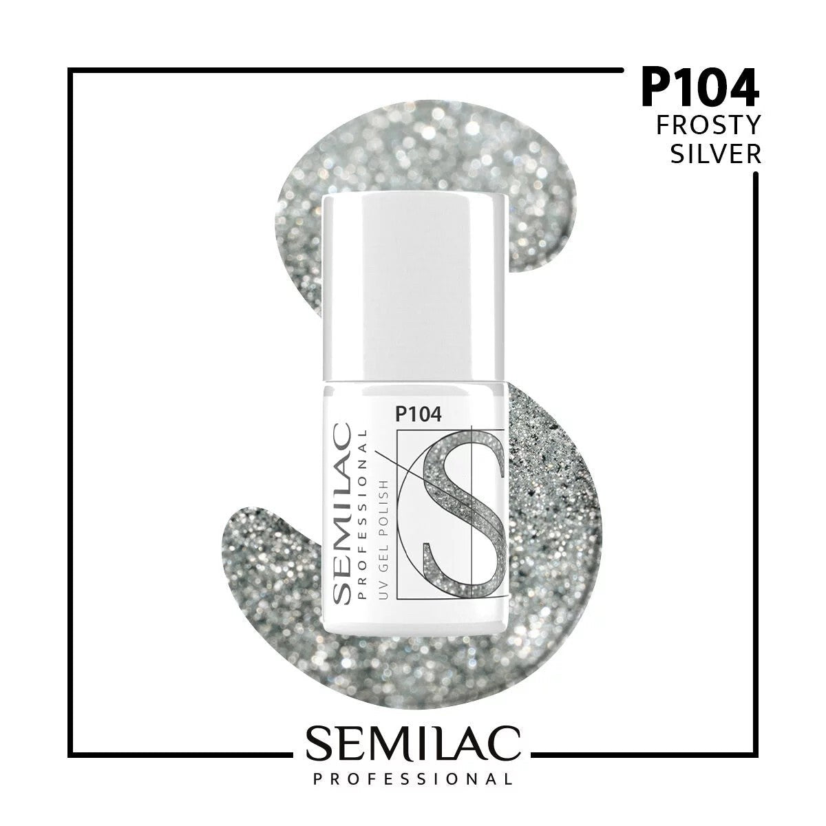Semilac Professional P104 Frosty Silver 7 ml. - dermes store