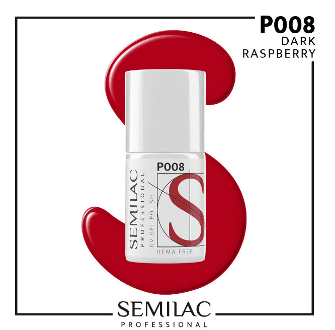 SEMILAC PROF.P008 DARK RASPBERRY 7ML - dermes store