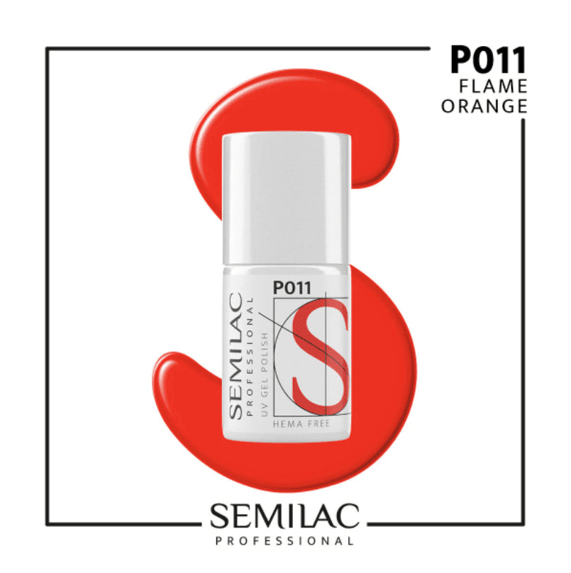 SEMILAC PROF.P011 FLAME ORANGE 7ML - dermes store