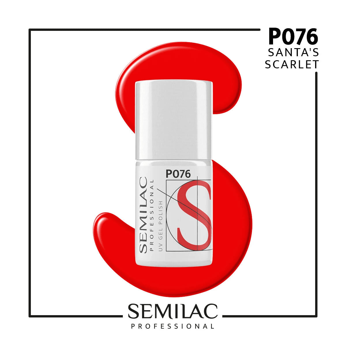 SEMILAC PROF.P076 SANTAS SCARLET 7ML - dermes store