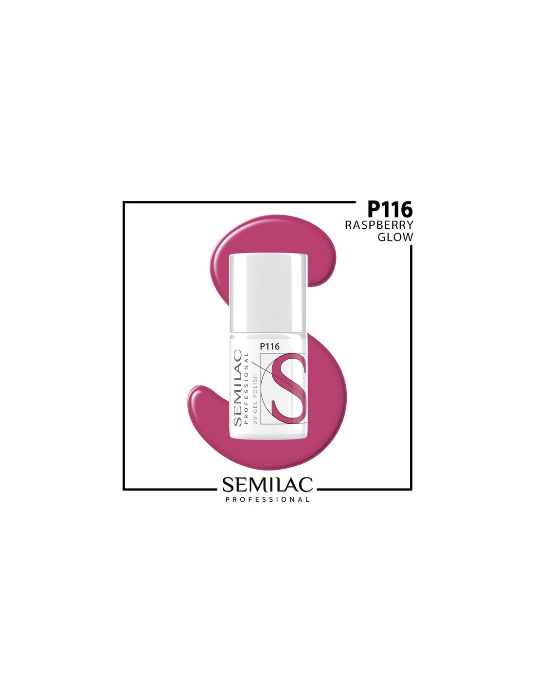 Semilac Prof.P116 Raspberry Glow 7 ml.