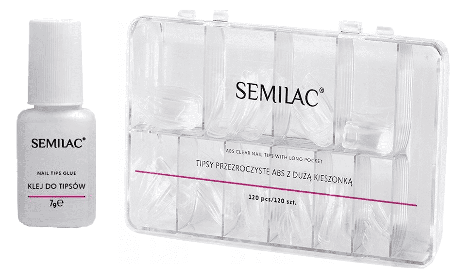 SEMILAC TIPSY PRZEŹROCZYSTE 120 SZT - dermes store