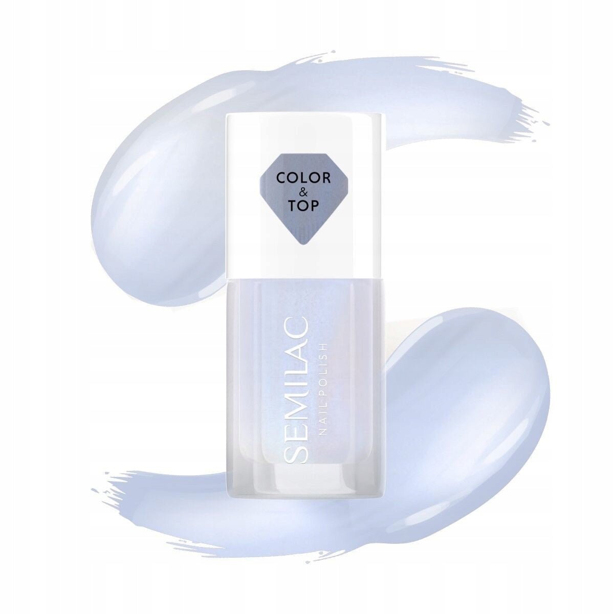 SEMILAC TOP I LAKIER 2W1 BLUE HOLO GLAZED 7ML - dermes store