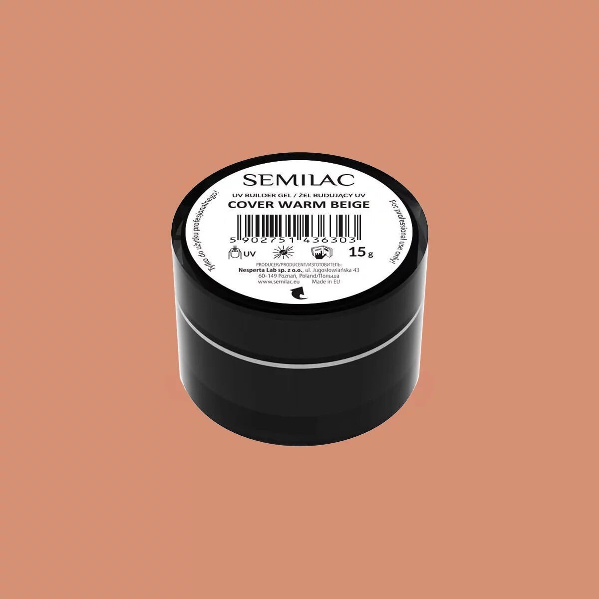 SEMILAC ŻEL BUILDER GEL COVER WARM BEIGE 15G - dermes store