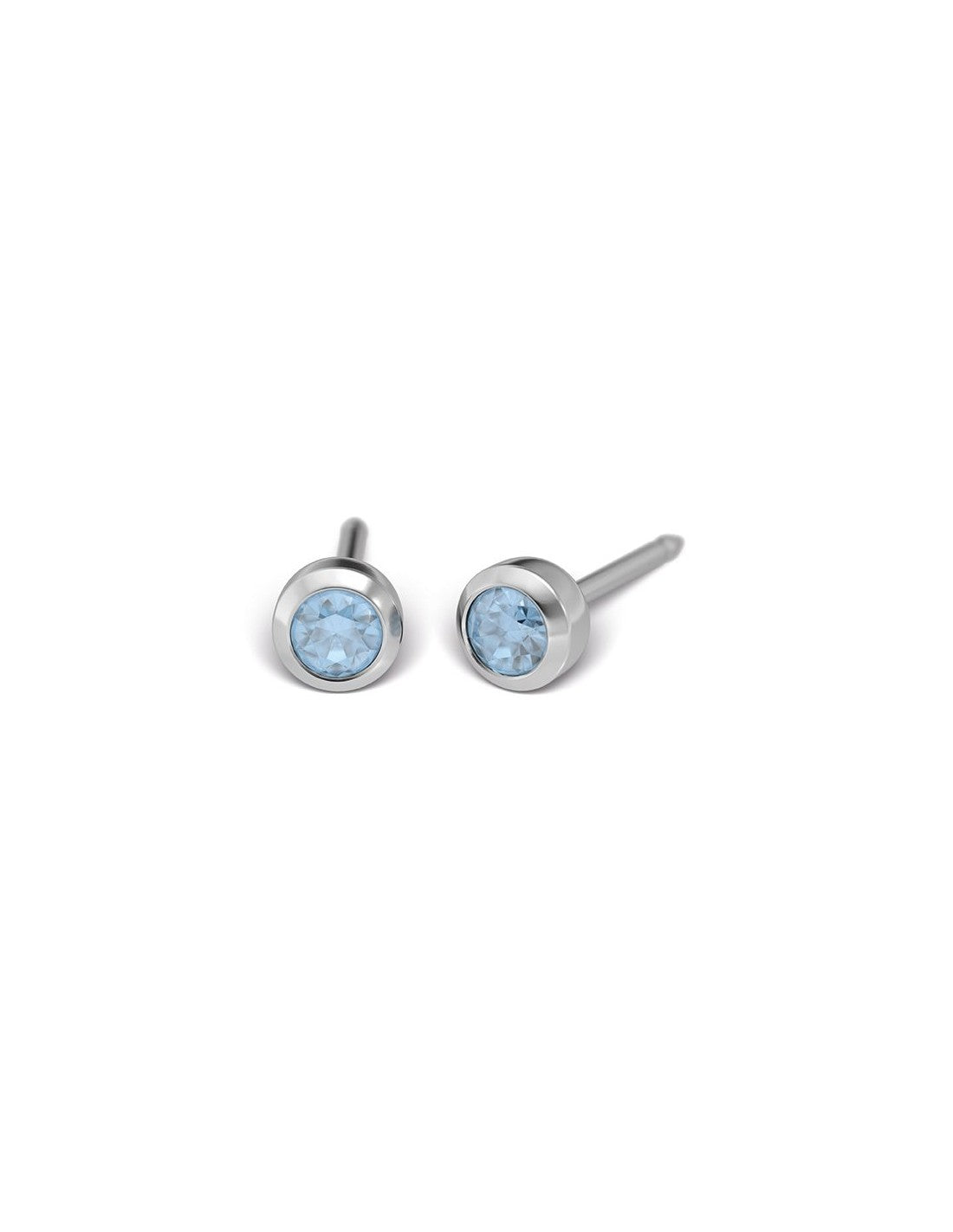Studex 7512-0203 3 mm Aquamaryn w Oprawie Srebrnej