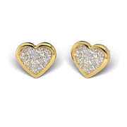 STUDEX 7523 - 3564 BIAŁE SERDUSZKO W ZŁOTEJ OPRAWIE - dermes store