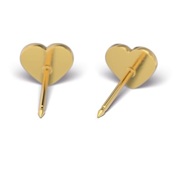 STUDEX 7523 - 3564 BIAŁE SERDUSZKO W ZŁOTEJ OPRAWIE - dermes store