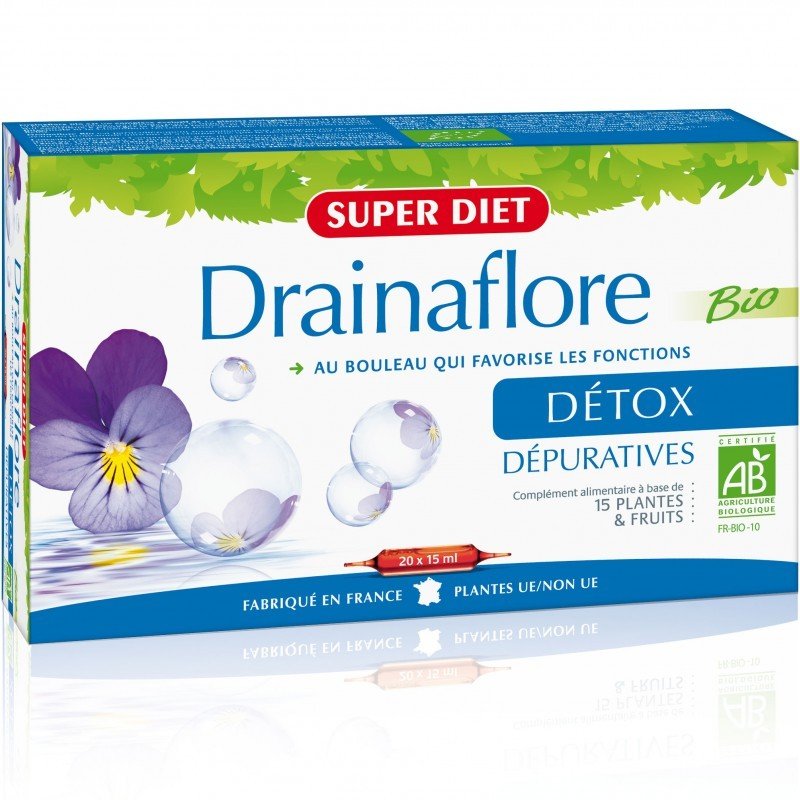 SUPER DIET DRAINAFLORE DETOX SUPLEMENT DIETY 30x15 - dermes store