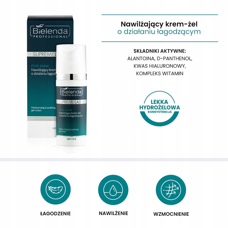Supremelab men line nawilż.krem - żel łagodzący 50ml - dermes store
