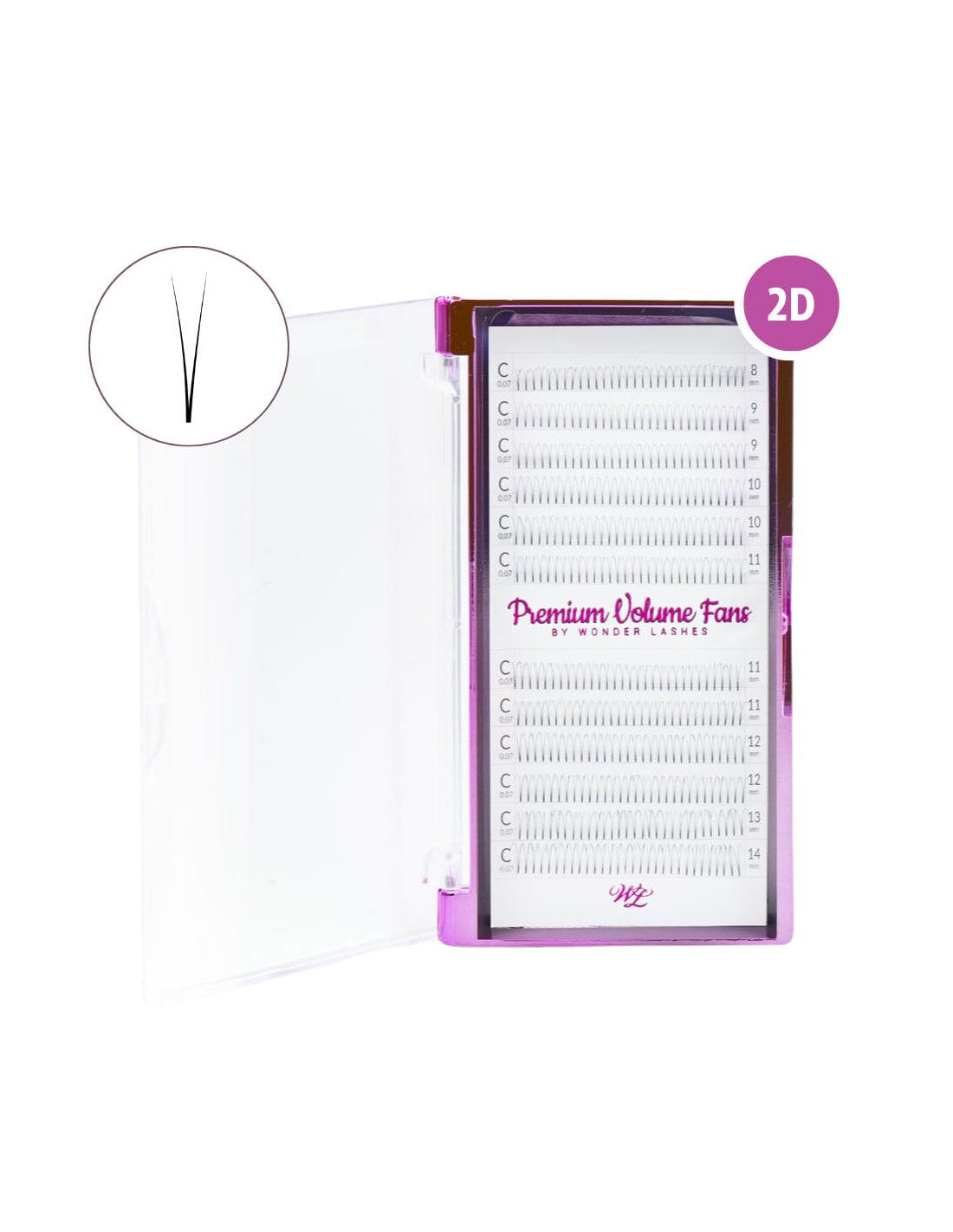 WONDER LASHES RZĘSY PREMIUM VOLUME 2D C 0,07 8-14