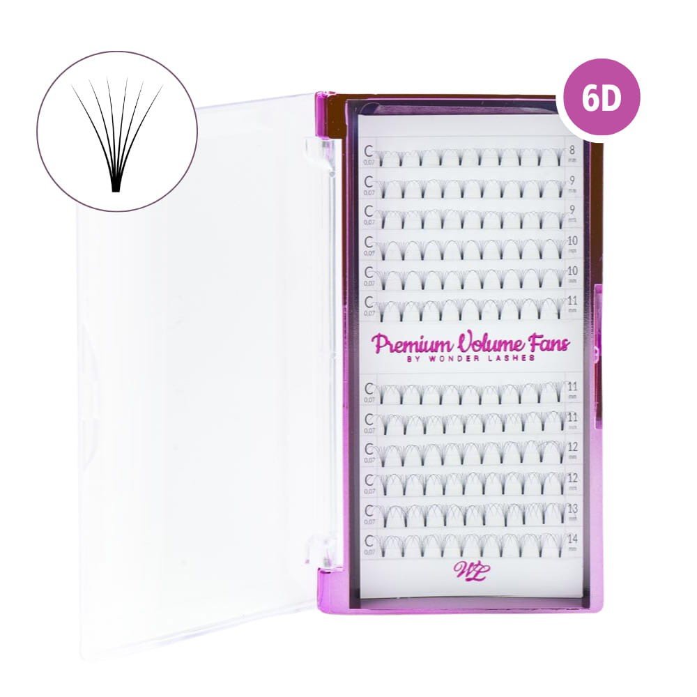 WONDER LASHES RZĘSY PREMIUM VOLUME 6D C 0,07 DŁ.8 - dermes store