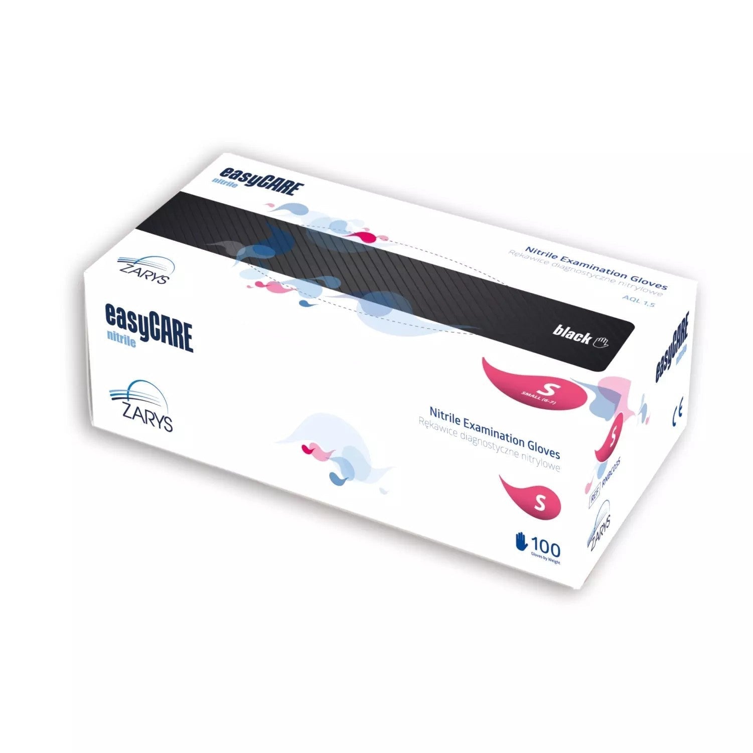 Zarys Rękawice Nitrylowe Rozmiar XS 100 Szt. Czarne - dermes store